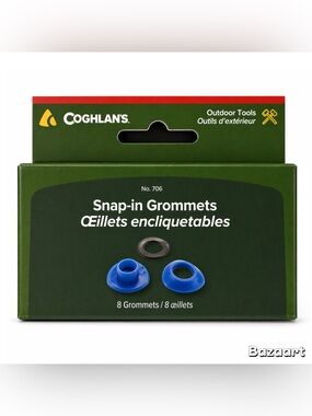 Coghlan's Snap-N-Tap Grommets (8 Count), for Canvas, Plastic, Tarps 1/2" Repair